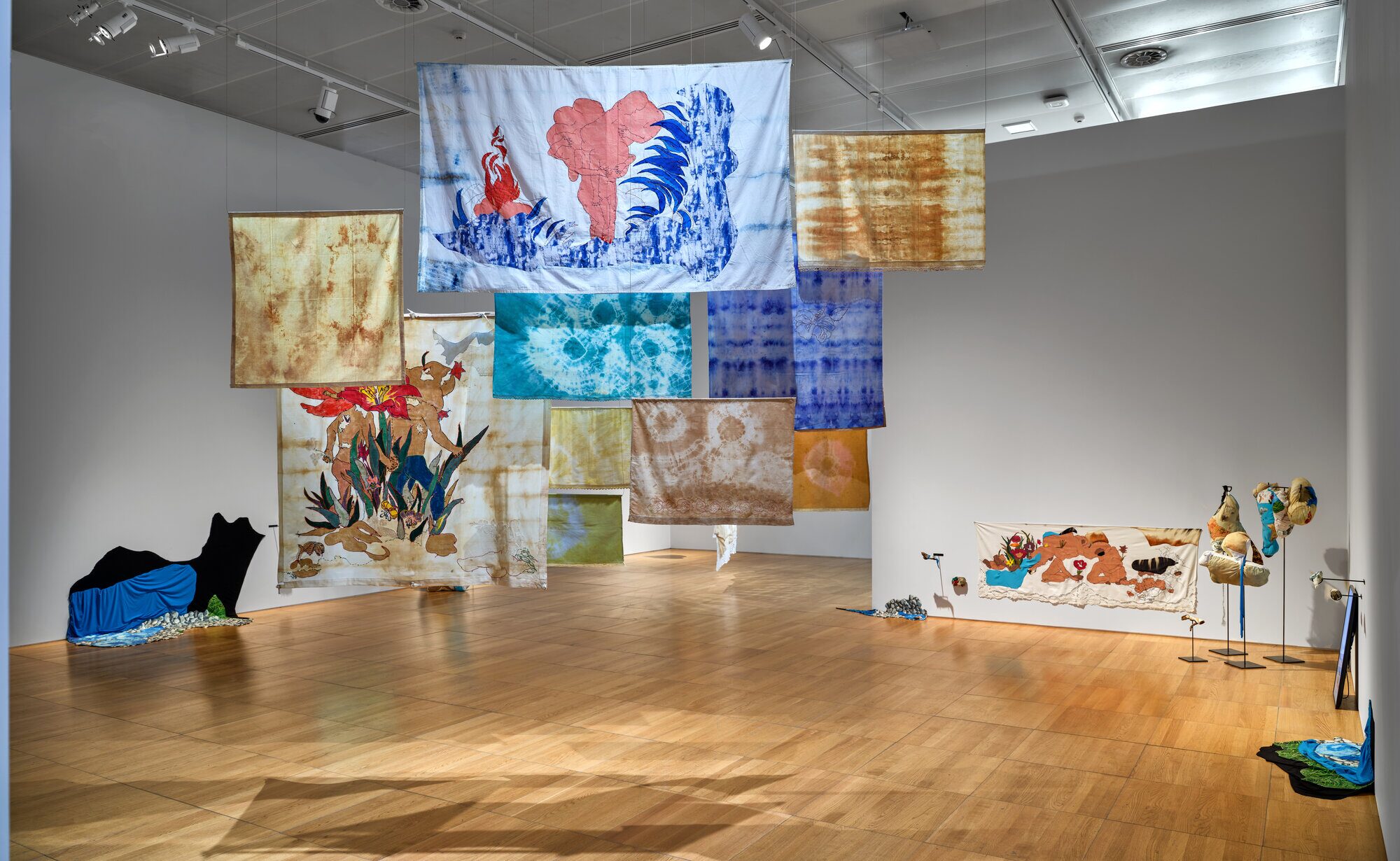 Installation view of Entrusted Ground at NYUAD Art Gallery
